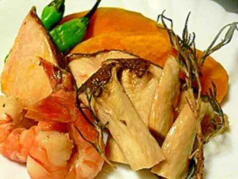 鮭と野菜のグリル焼き